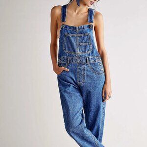 DEEP BLUE Women's Casual Wide-Leg Denim Jumpsuit
